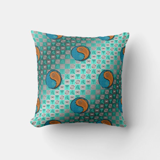 Coussin Cancer & Chien de Bois (Recto)