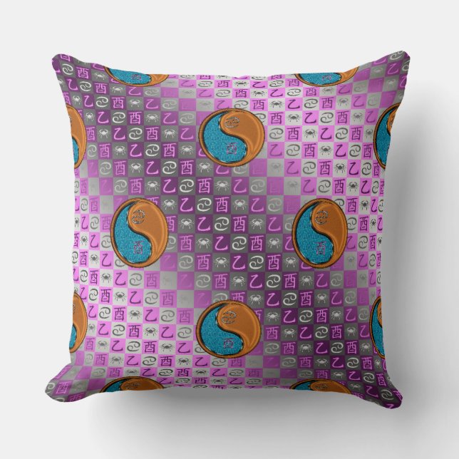 Coussin Cancer & Coq de Bois (Recto)