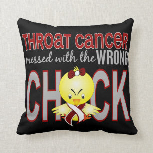 Coussin Cancer de la gorge sali avec le poussin faux