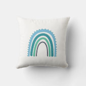 Coussin Cancer de l'ovaire Turquoise Rainbow Pouf (Verso)