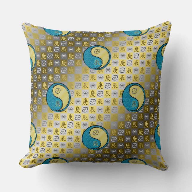 Coussin Cancer & Dragon de Métal (Recto)