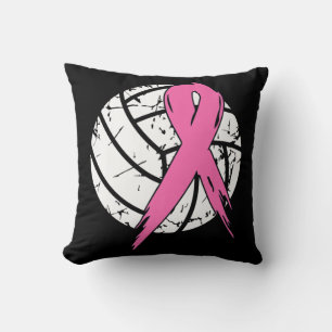 Coussin Cancer du sein Pink Ribbon Volleyball Sensibilisat