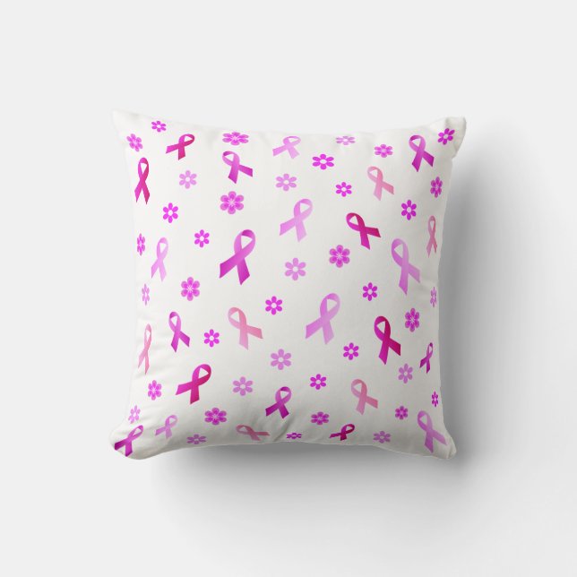 Coussin Cancer du sein Ruban rose (Recto)