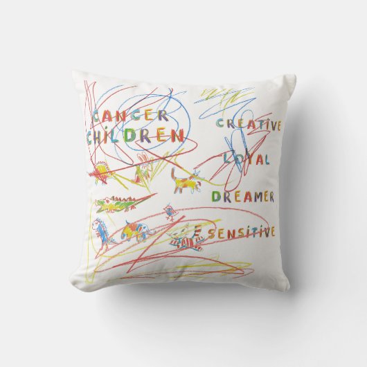 Coussin Cancer Enfant Astrologie Zodiaque (Recto)