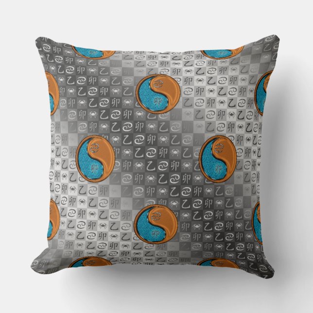 Coussin Cancer & Lapin de Bois (Recto)