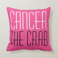 Cancer Le Crabe Typographie Zodiaque Rose Chaud