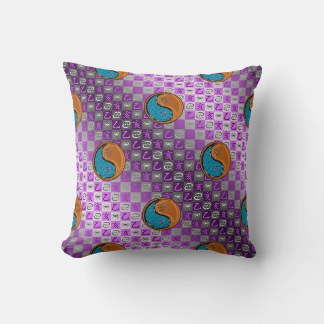 Coussin Cancer & Sanglier de Bois (Recto)