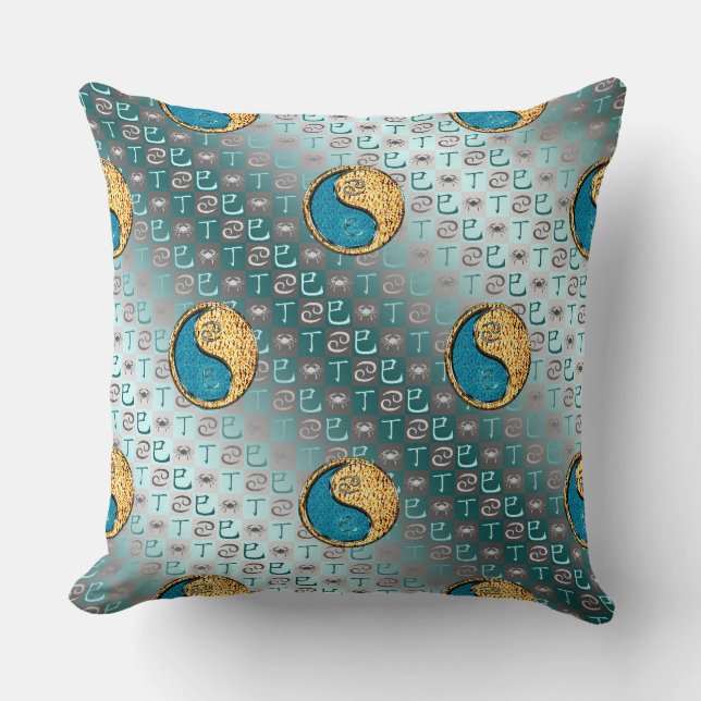 Coussin Cancer & Serpent de feu (Recto)