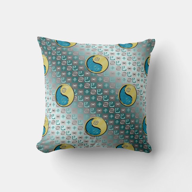 Coussin Cancer & Serpent de Métal (Recto)