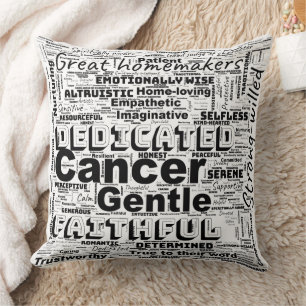 Coussin Cancer Zodiac Mot Cloud Inspiration