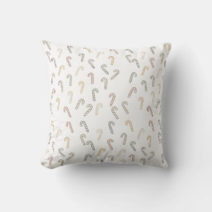 Coussin Candy Canes Minimal Conception de Noël scandinave