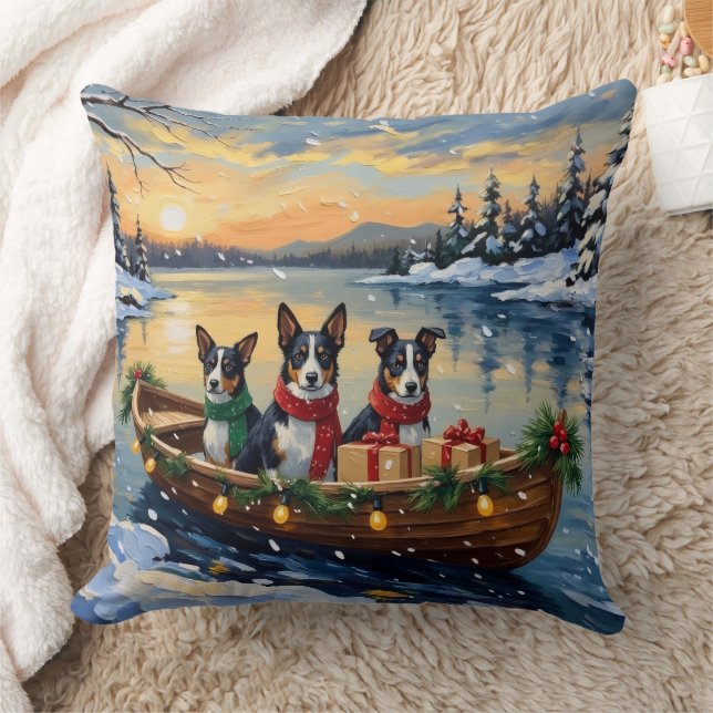 Coussin Cane Corso Christmas Boat Holiday (Couverture)