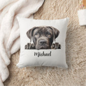 Coussin Cane Corso Peeking Chiens Sublimation Bund (Couverture)
