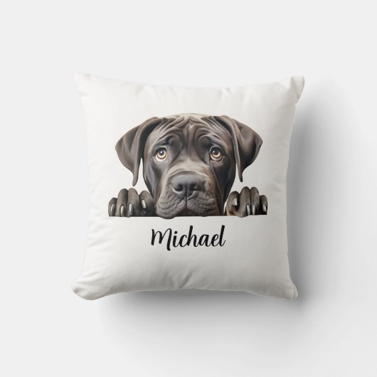 Coussin Cane Corso Peeking Chiens Sublimation Bund (Recto)