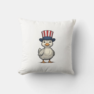 Coussin Caneton patriotique conception de chemise vintage