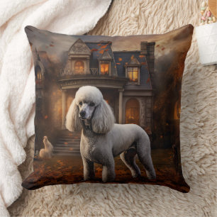 Coussin Caniche Halloween Épouvantable