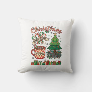 Coussin Canne à sucre de Noël Canneberges Cacao Chaos Arbr