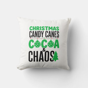Coussin Canne de Noël au Cacao Chaos Design