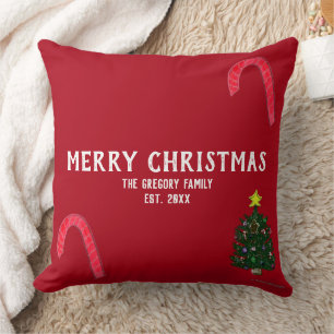 Coussin Canneberges en bonbons pour sapin de Noël Famille 
