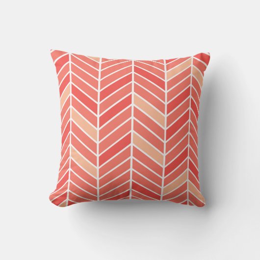 Coussin Cantileveron Chevron large| pêche (Recto)