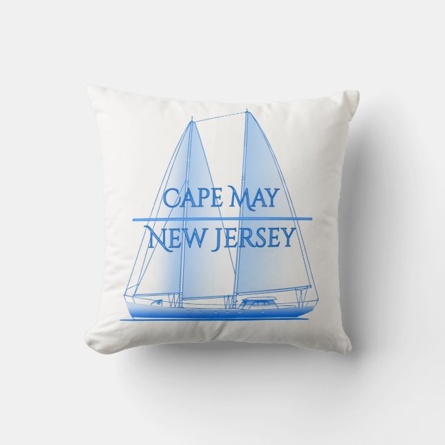 Coussin Cap May Coastal Nautical Sailing Sailor (Recto)