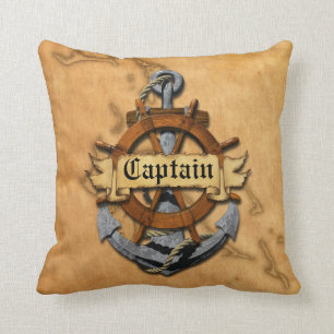 Coussin Capitaine Anchor et roue