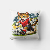 Coussin Capitaine Chat : La Course de Foot (Recto)