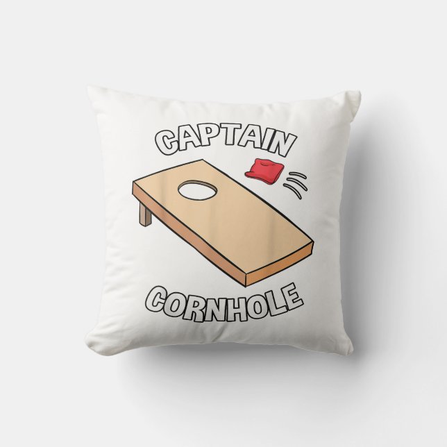 Coussin Capitaine Cornhole Baggo Tabac à manches (Recto)