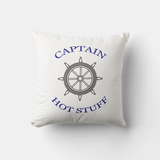 Coussin "Capitaine Hot Stuff" Jetez l'oreiller (Recto)