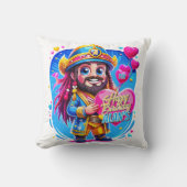 Coussin Capitaine pirate Cadeaux d'anniversaire pour enfan (Recto)