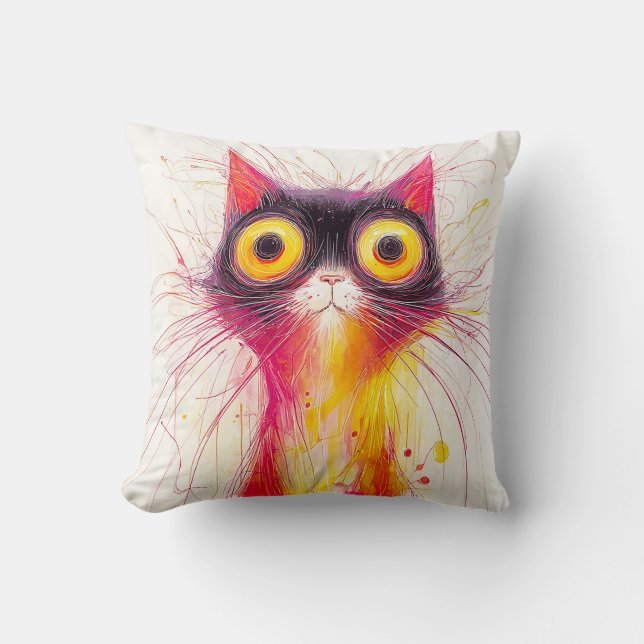 Coussin Caprice aux yeux écarquillés (Recto)