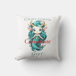 Coussin Capricorn Girl Mermaid Thunder_Cove