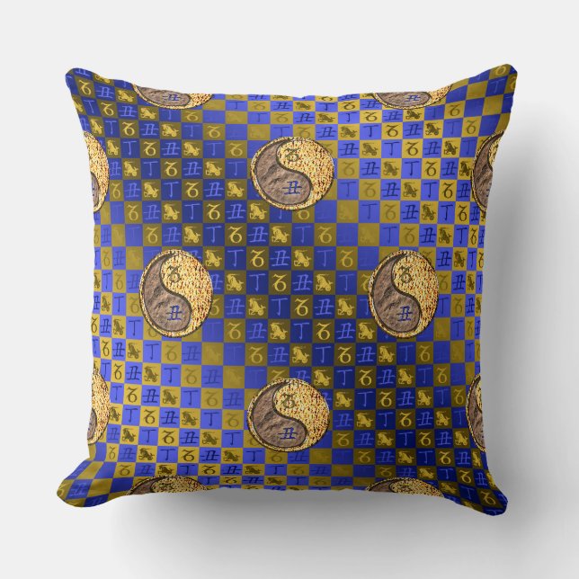 Coussin Capricorne & Bœuf de feu (Recto)