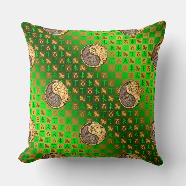 Coussin Capricorne & Chèvre de feu (Recto)