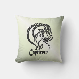 Coussin Capricorne Chèvre de mer Zodiac vert