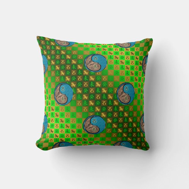 Coussin Capricorne & Chèvre d'eau (Recto)