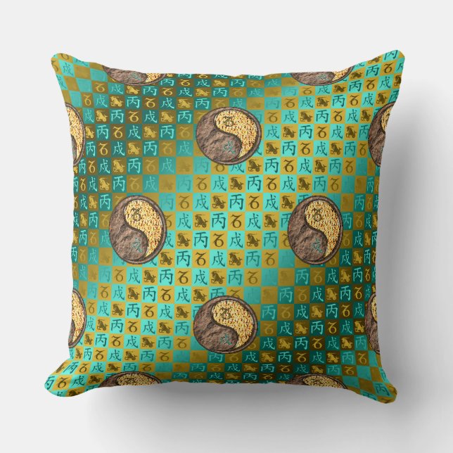 Coussin Capricorne & Chien de Feu (Recto)