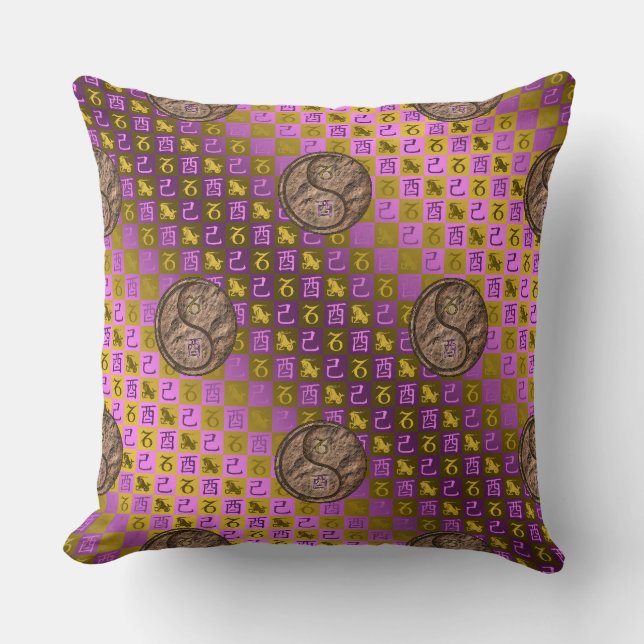 Coussin Capricorne & Coq de terre (Recto)