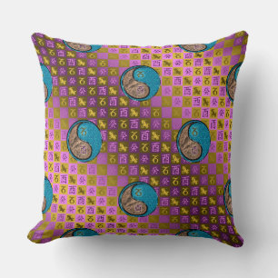 Coussin Capricorne & Coq d'eau