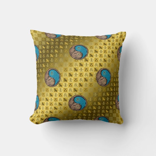 Coussin Capricorne & Dragon d'eau (Recto)