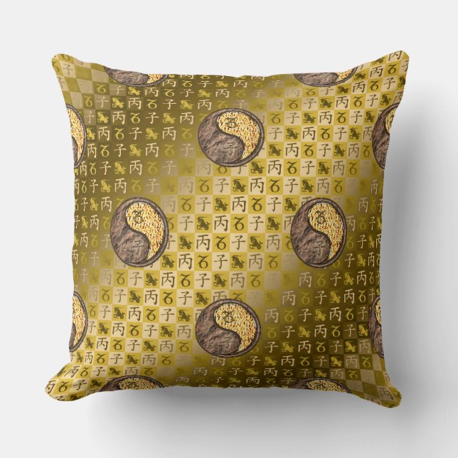 Coussin Capricorne & Rat de feu (Recto)