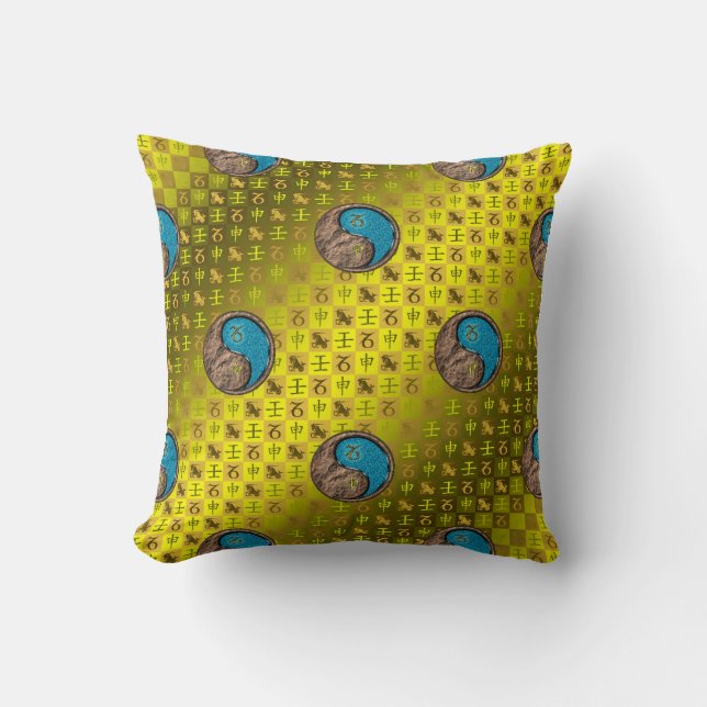 Coussin Capricorne & Singe d'eau (Recto)