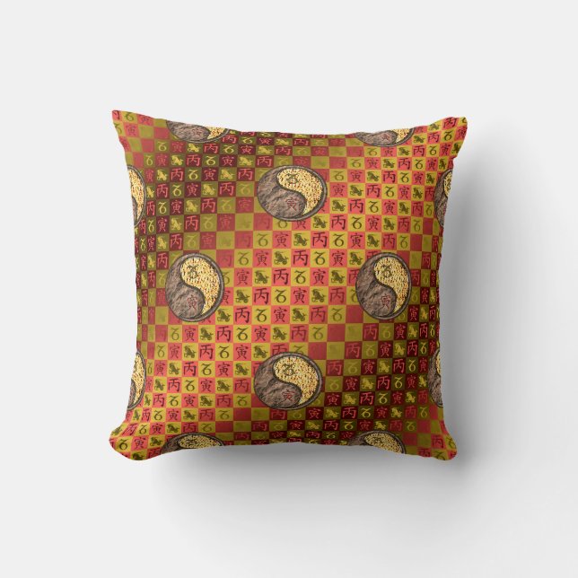 Coussin Capricorne & Tigre de Feu (Recto)