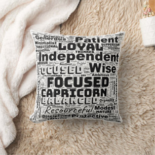 Coussin Capricorne Zodiac Mot Cloud Inspiration