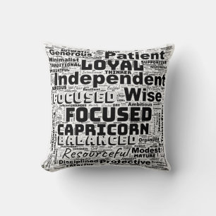 Coussin Capricorne Zodiac Mot Cloud Inspiration