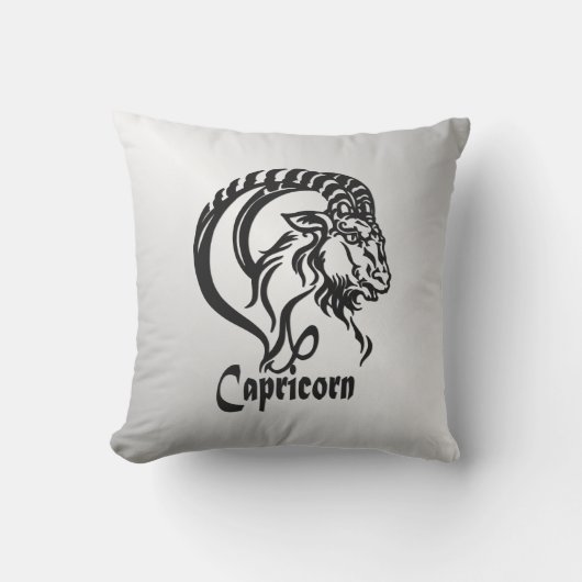 Coussin Capricorne Zodiaque de chèvre de mer (Recto)