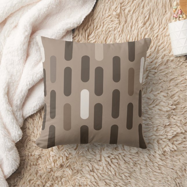 Coussin Capsule Brown terrestre moderne du milieu du siècl (Couverture)