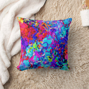 Coussin Captivation des jeux de couleurs du Motif Abstrait