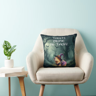 Coussin Capybara d'Halloween mignonne et cuisinée