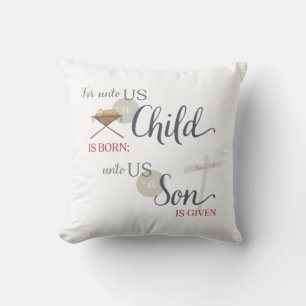 Coussin Car un enfant nous est né